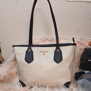 Michael Kors Cream and Black Structured Tote